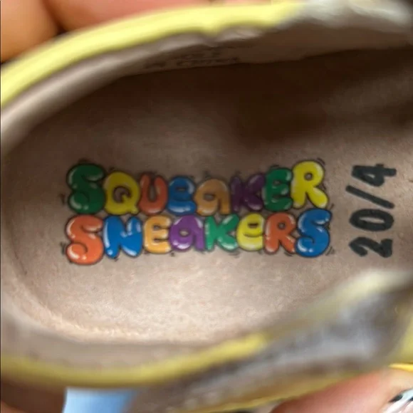 Yellow Baby Walker Shoes with Smiling Face Design - Picture 3 of 3